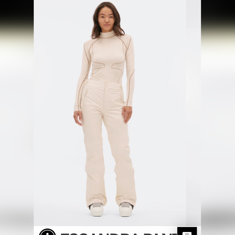 Halfdays Alessandra Pant In Oatmilk Short Small